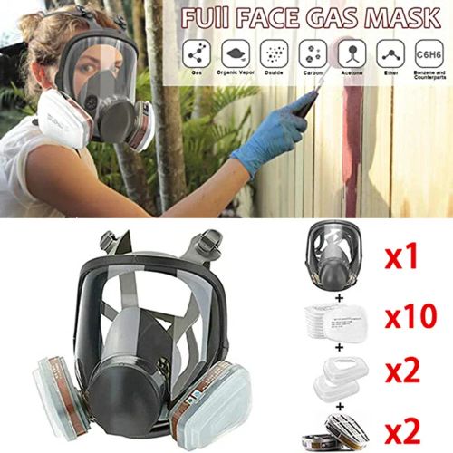Reusable Full Face  Mask  Respirator for Woodworking Painting Welding Mask (US Logistics only For USPS.TK/TMEU only For self-pickup)