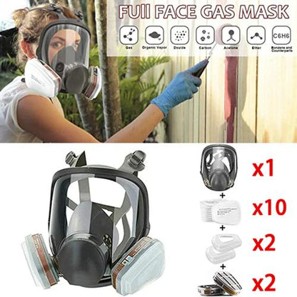 Reusable Full Face  Mask  Respirator for Woodworking Painting Welding Mask (US Logistics only For USPS.TK/TMEU only For self-pickup)