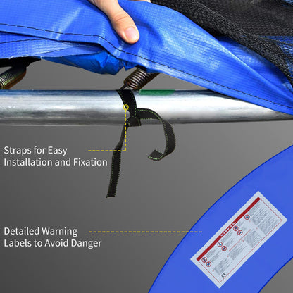 HOMCOM 12FT Replacement Trampoline Pad Thick Foam Safety Φ366cm Spring Cover Bounce Padding - Multi Coloured