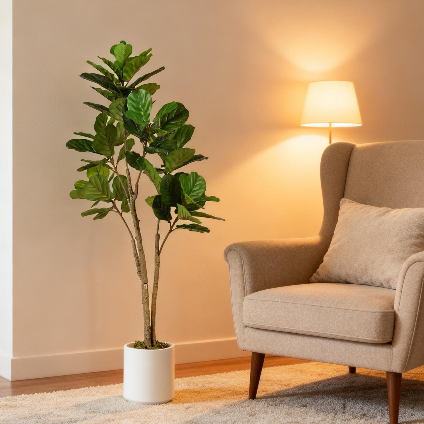 HOMCOM 150cm Artificial Ficus Tree - Green