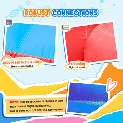 Outsunny 4 in 1 Kids Bouncy Castle Large Sailboat Style Inflatable House Slide Trampoline Water Pool Climbing Wall with Blower Carrybag for Kids Age 3-8, 2.65 x 2.6 x 2m