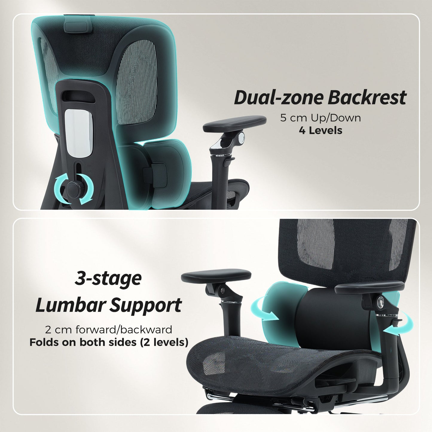 HOMCOM Ergonomic Office Chair, High Back Mesh Desk Chair, Black