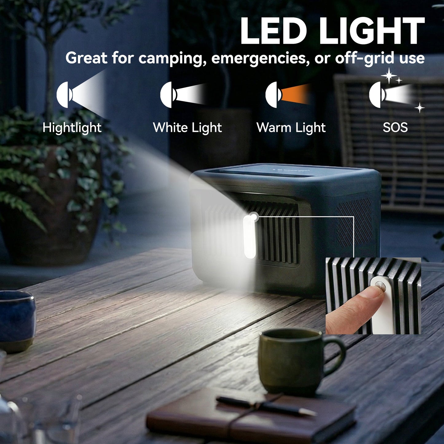 HOMCOM Portable Power Station with LiFePO4 Battery, 1.5H Fast Charge, Camping Power Pack with 600W AC/USB-A & USB-C Output