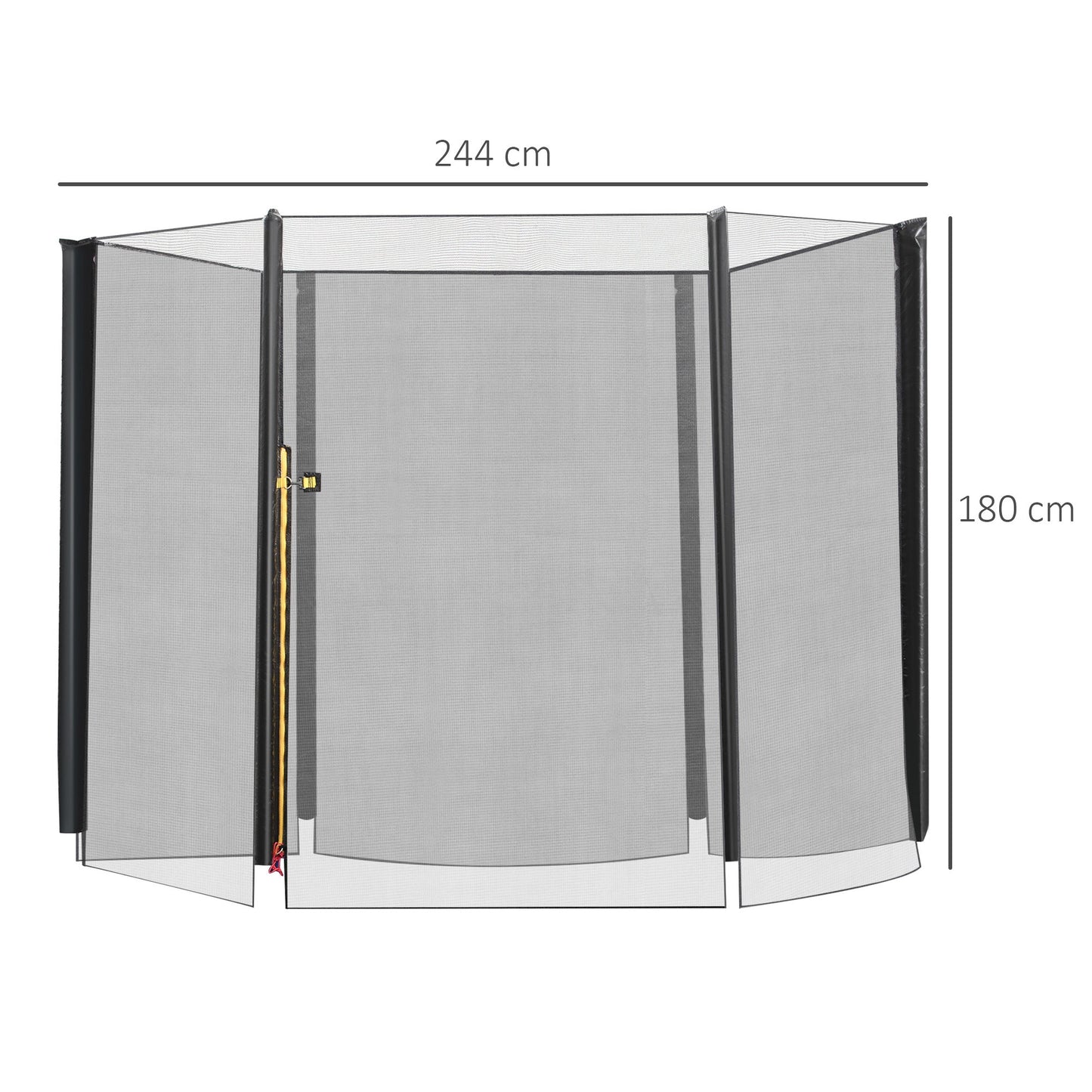 Homcom  8ft Trampoline Replacement Net, Black