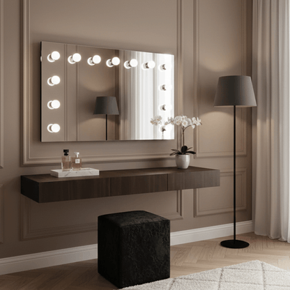 Nicole Hollywood Mirror Wall Mounted 100x60cm