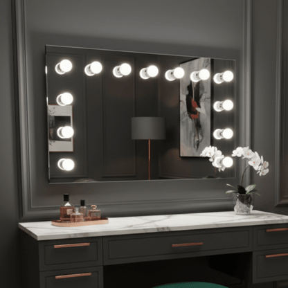 Nicole Hollywood Mirror Wall Mounted 100x60cm