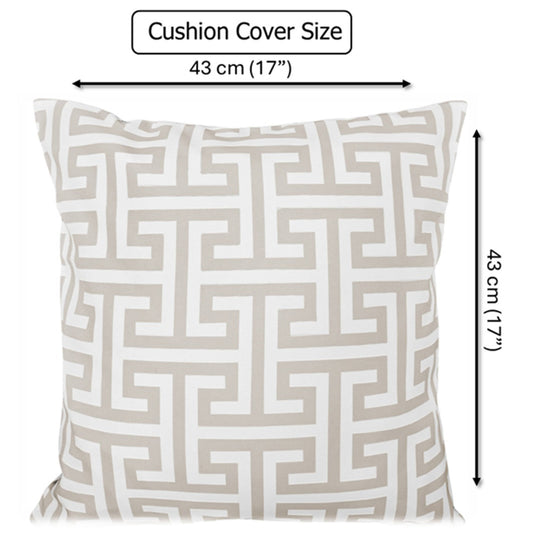 OLIVIA ROCCO Cushion Covers 43x43 cm Waterproof Breathable Outdoor Indoor Use Milano Natural Sun Resistant Protective For Garden Benches Sofas Beds