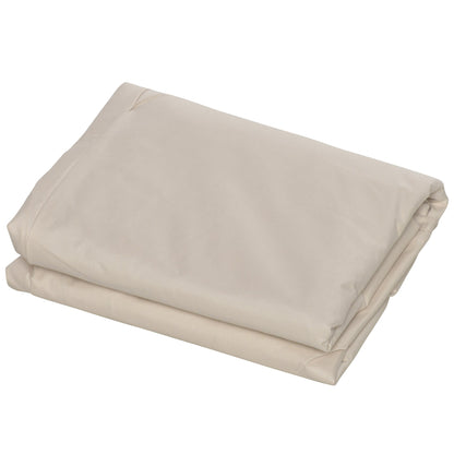 Outsunny 600D Oxford Cloth Furniture Cover, 3 Seater Sofa Protector for Garden Patio, Outdoor, Waterproof, Beige, 218 x 111 x 63-101 cm