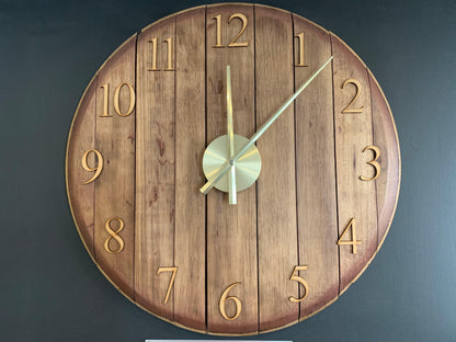 Reclaimed Whisky Barrel Clock | Handmade Oak Wall Clock