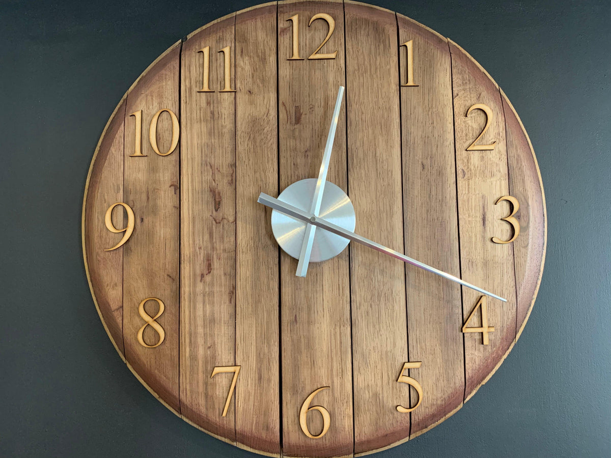 Reclaimed Whisky Barrel Clock | Handmade Oak Wall Clock