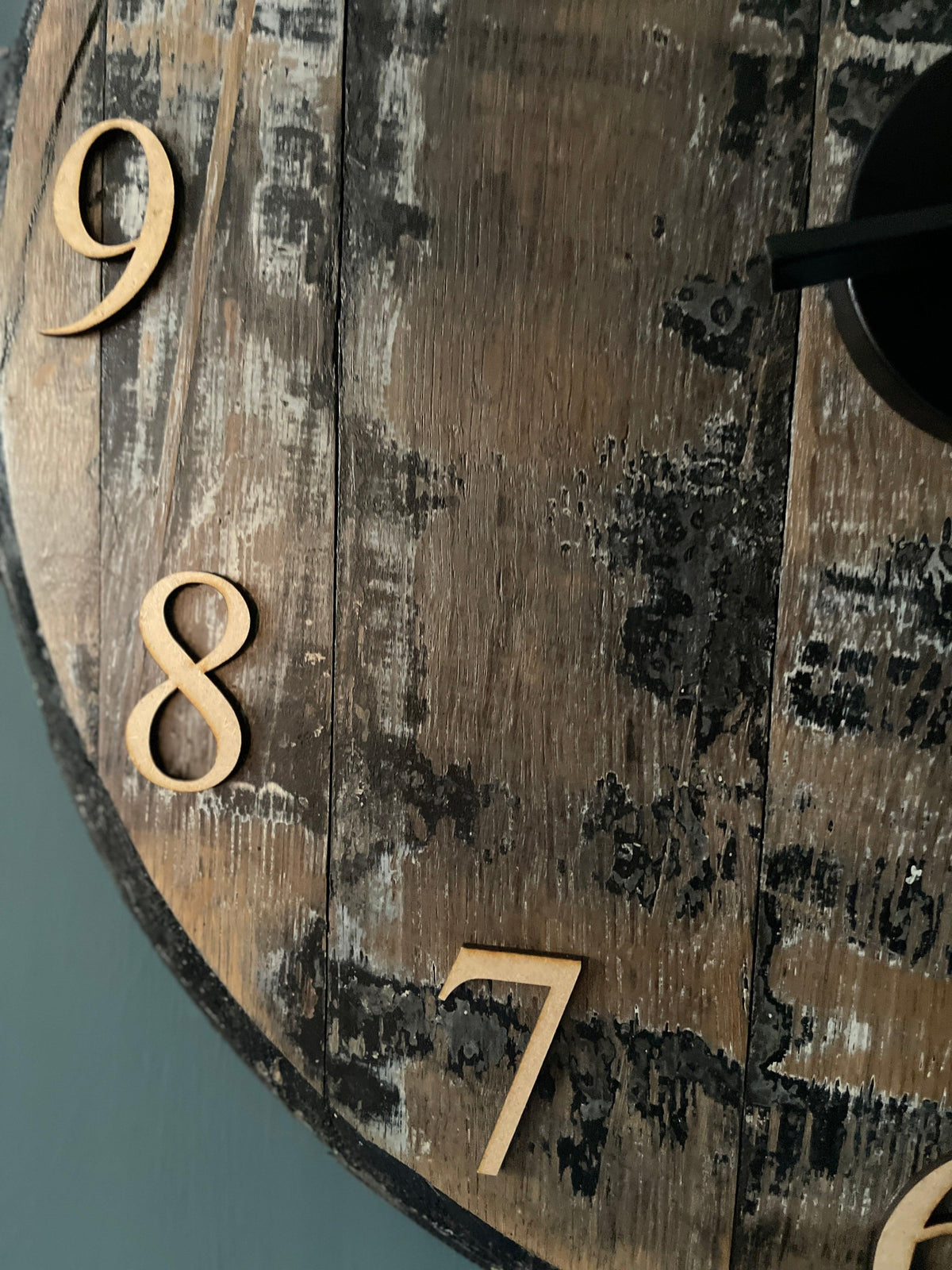 Whiskey Barrel Clock Painted Made to Order
