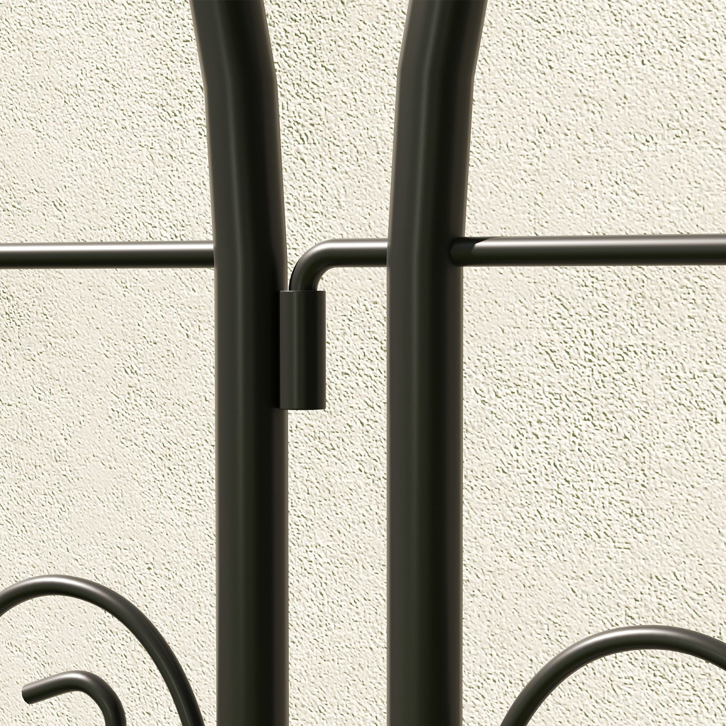 Outsunny Set of 2 Garden Trellis, Metal Fence Panels for Climbing Outdoor Plants, Flowers, 180 x 50cm