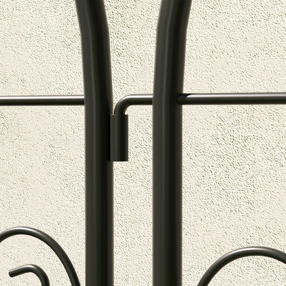 Outsunny Set of 2 Garden Trellis, Metal Fence Panels for Climbing Outdoor Plants, Flowers, 180 x 50cm