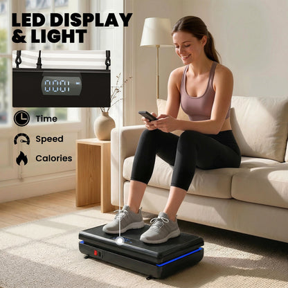 SPORTNOW Vibration Plate Exercise Machine with 120 Speed Levels, 5 Programs, Quiet Vibrating Plate with Resistance Bands