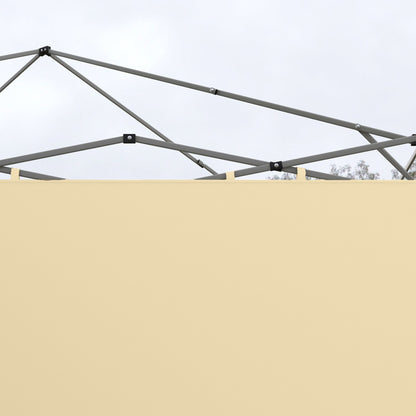 Outsunny Set of Two 3 x 3(m) Replacement Zipped Gazebo Walls - Beige