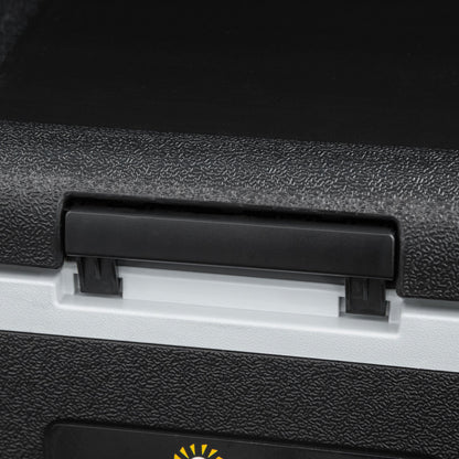 Outsunny 50L Car Refrigerator, Portable Compressor Car Fridge Freezer, Electric Cooler Box with 12/24V DC and 110-240V AC for Camping, Driving, Picnic, Down to -20\'e2\'84\'83