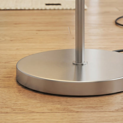 HOMCOM LED Floor Lamp, Modern Standing Lamp with 3 Colour Temperatures, Globe Glass Shades and Foot Switch, Silver Tone