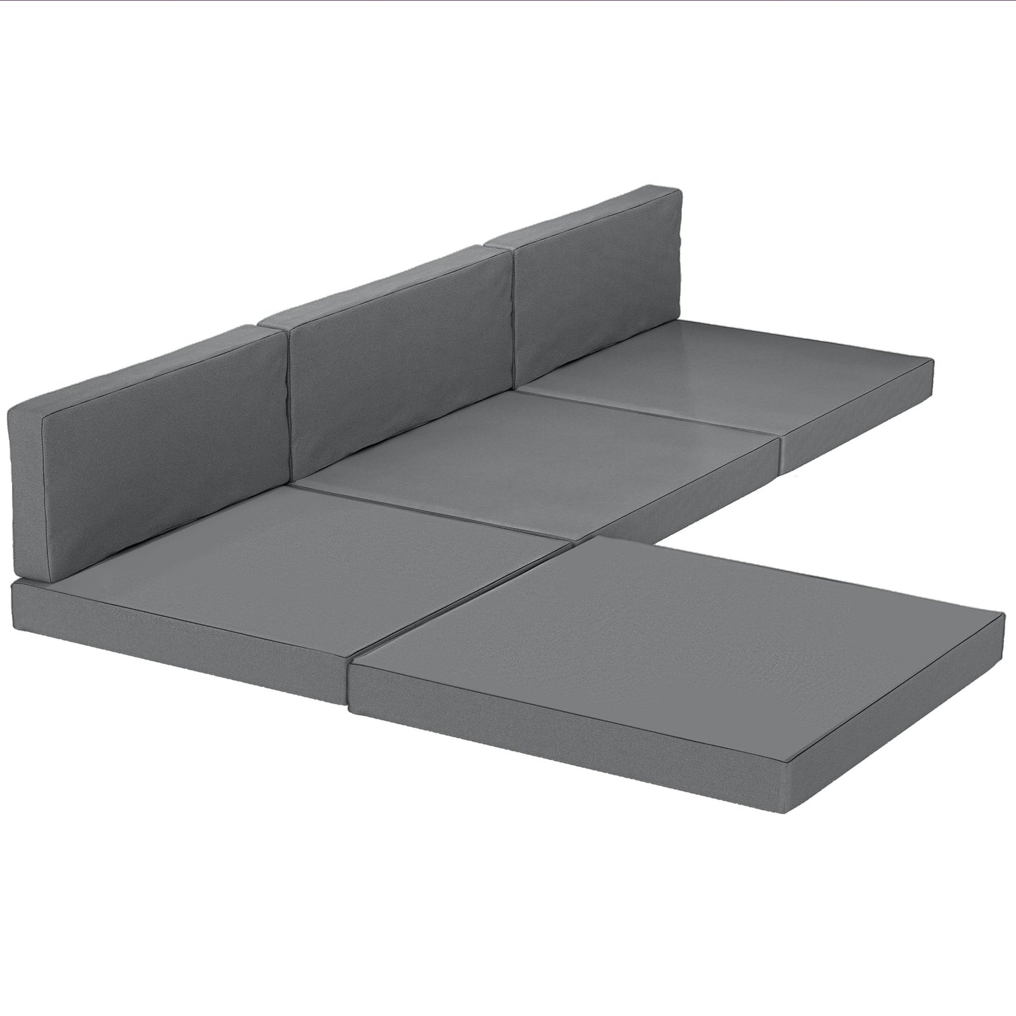 Outsunny 7-Piece Patio Furniture Cushions, Outdoor Loveseat Cushion with Removable Covers for Rattan Furniture, 60x60 cm, Dark Grey