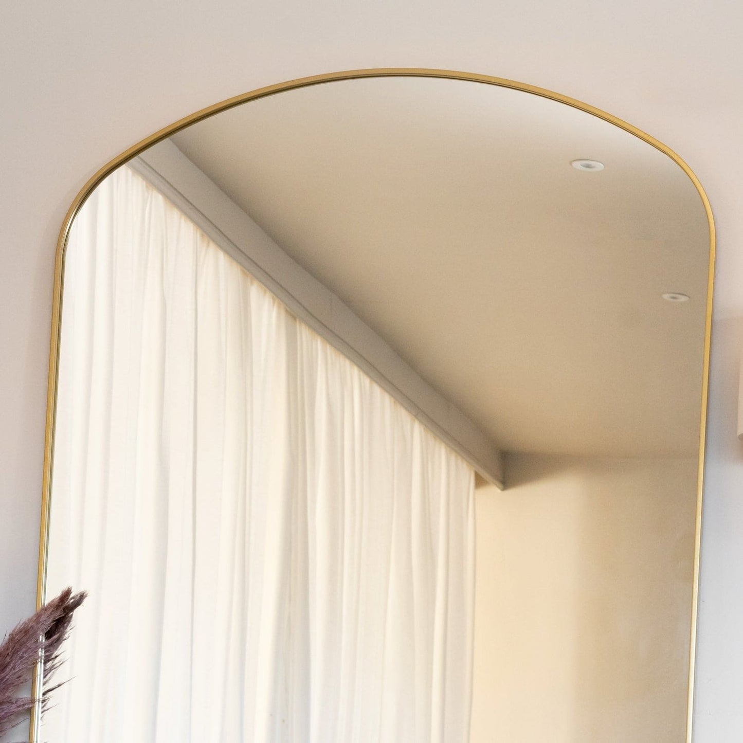 Yoko - Gold Metal Gentle Arch Mirror - 180cm x 105cm.