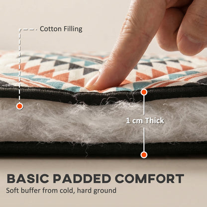 Outsunny Picnic Blanket, 200x200CM Large Beach Blanket Outdoor Picnic Mat with Integrated Strap for Camping, Mix-Colour