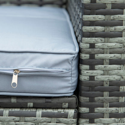 Outsunny Four-Piece Rattan Sofa Set - Grey