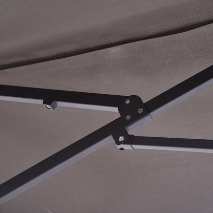 Outsunny 4.6m Garden Parasol Double-Sided Sun Umbrella Patio Market Shelter Canopy Shade Outdoor Grey