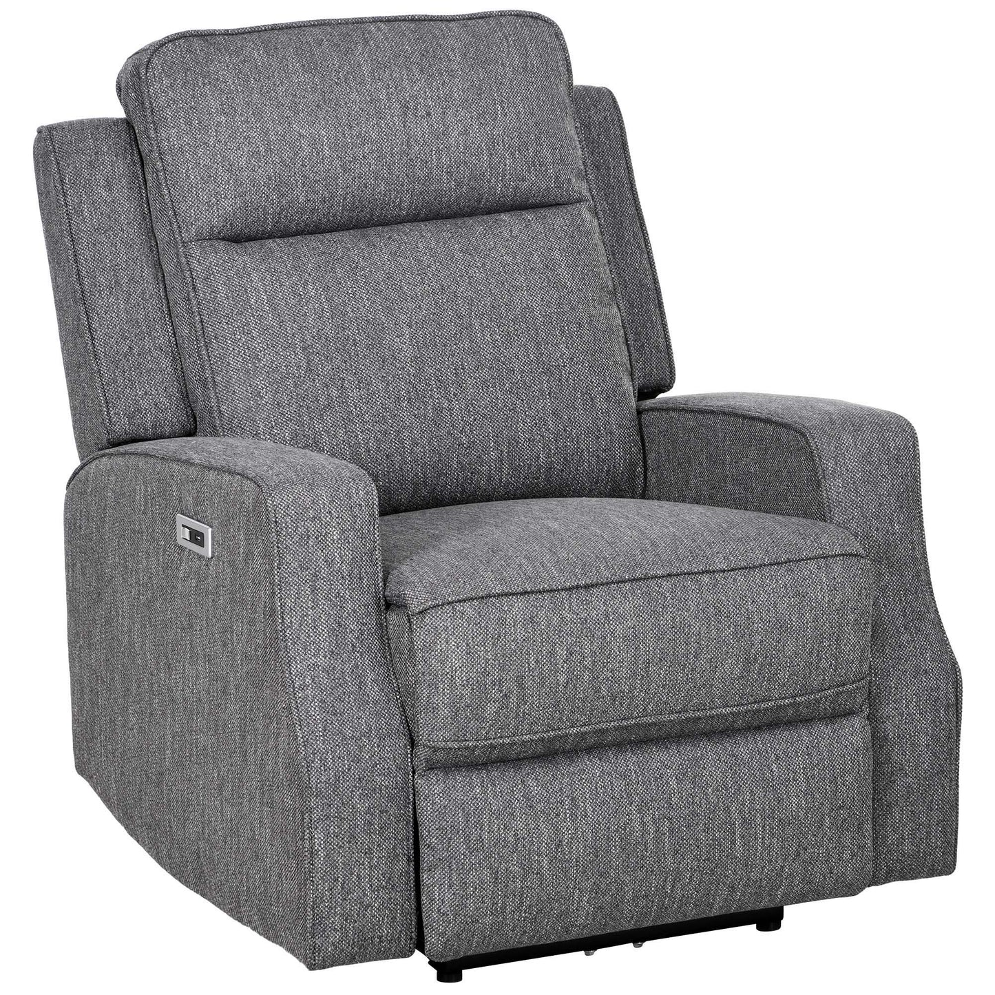 HOMCOM 150\'c2\'b0 Electric Reclining Chair, with USB port and Footrest - Charcoal Grey
