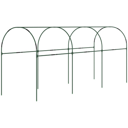 Outsunny Tunnel Tomato Greenhouse with 4 Hoops and Top Tap, Pointed Bottom and Guy Ropes, 400 x 123 x 171 cm, Clear