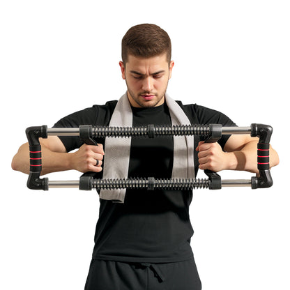SPORTNOW Chest Expander, with 10-50kg Adjustable Resistance, for Home Gym, Office, Travel Workout