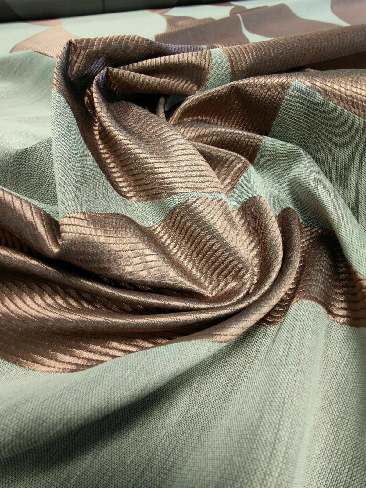 Harlequin Form Copper Neutral Curtain Fabric 4 Metres