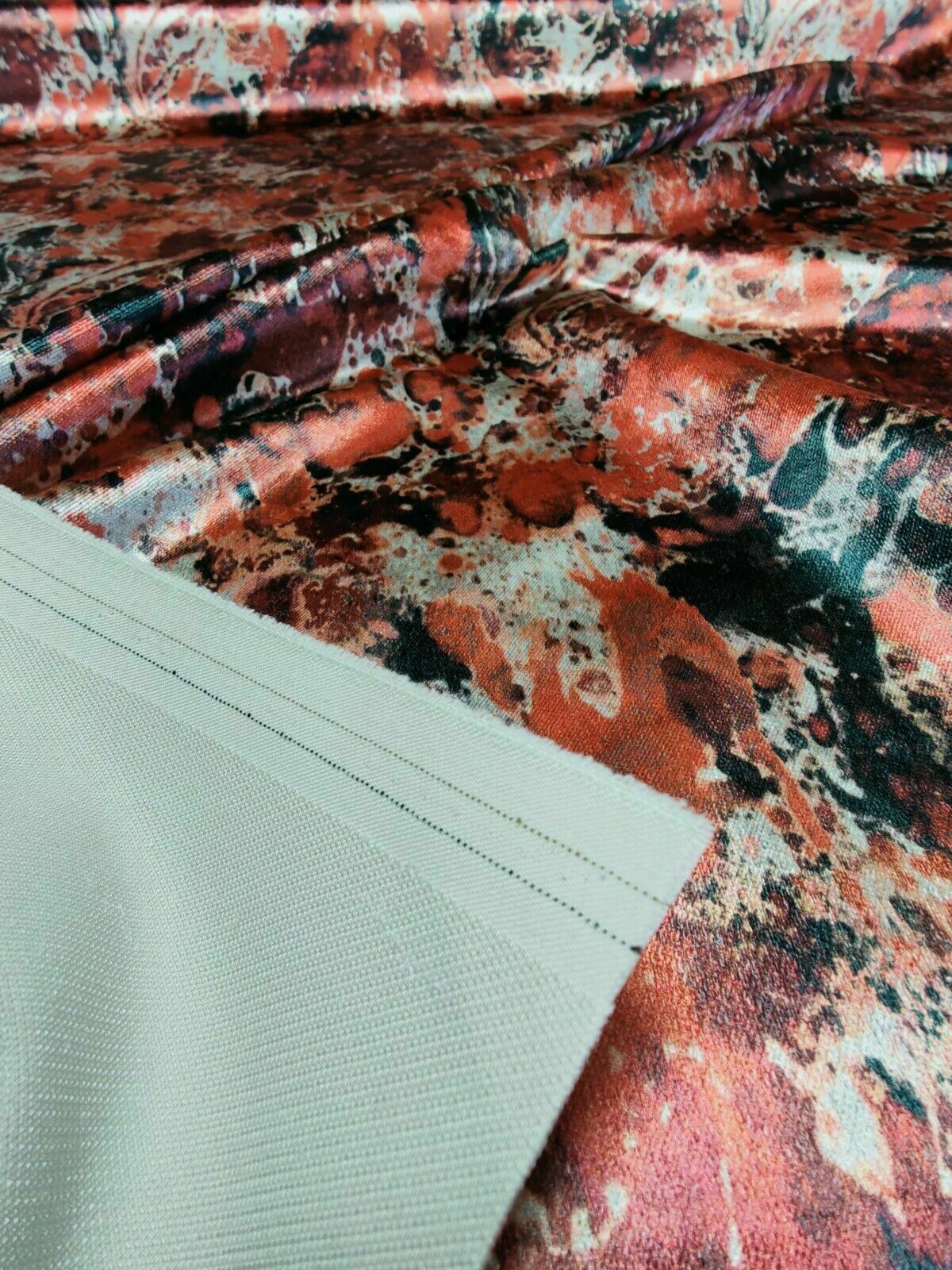 Art Of The Loom Ortensia Red Velvet Curtain Upholstery Fabric Per Metre