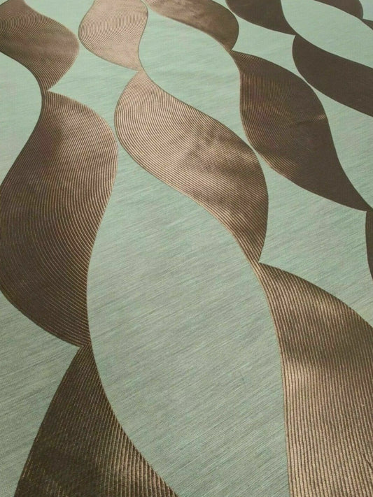 Harlequin Form Copper Neutral Curtain Fabric By The Metre
