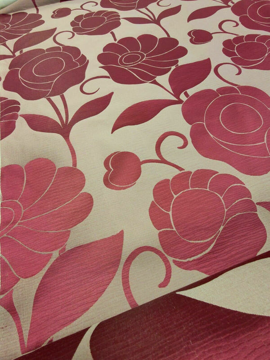 Harlequin Empathy Fuschia Floral Curtain Upholstery Fabric By The Metre