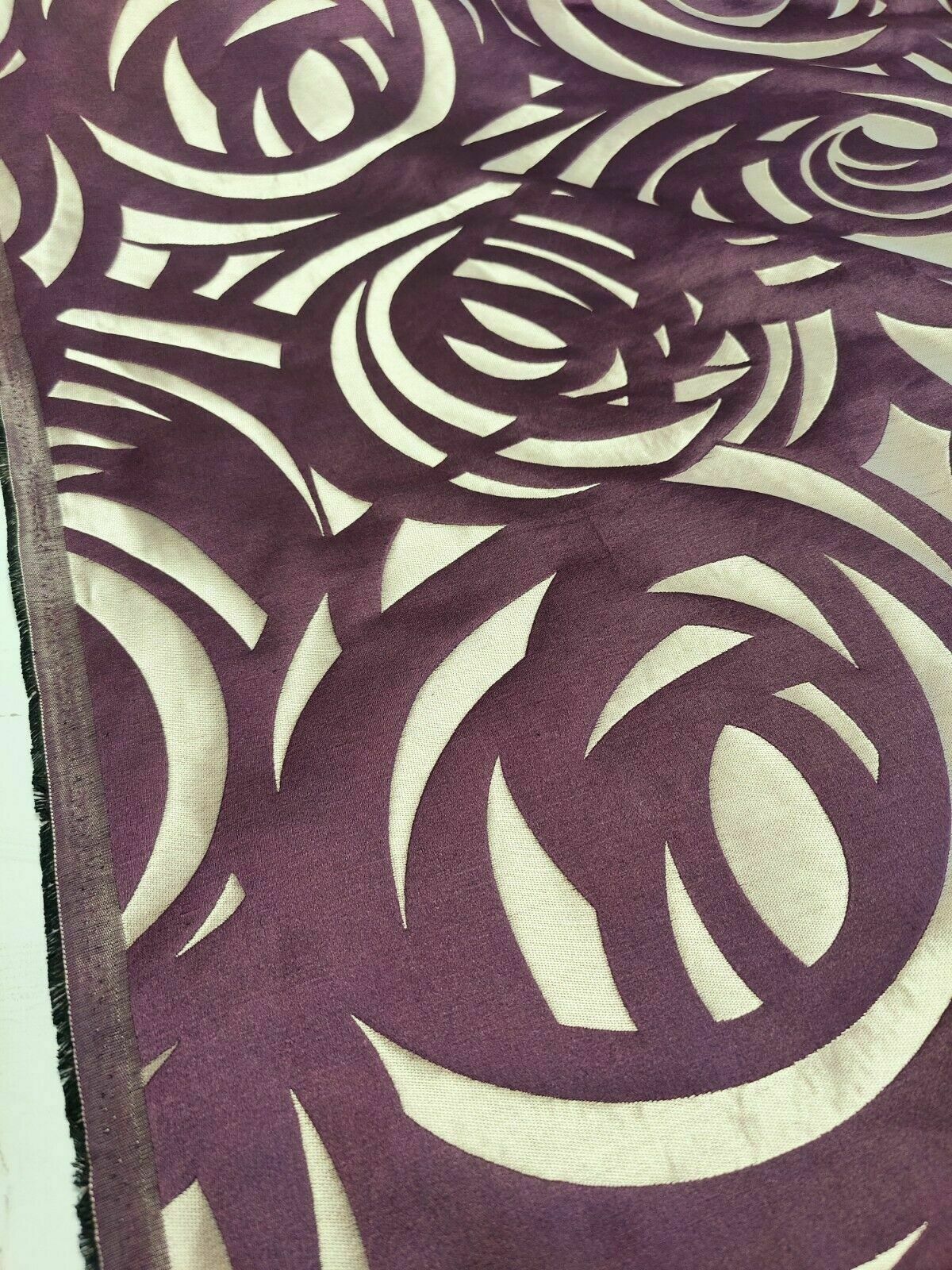 Harlequin Vortex Aubergine Curtain Fabric By The Metre