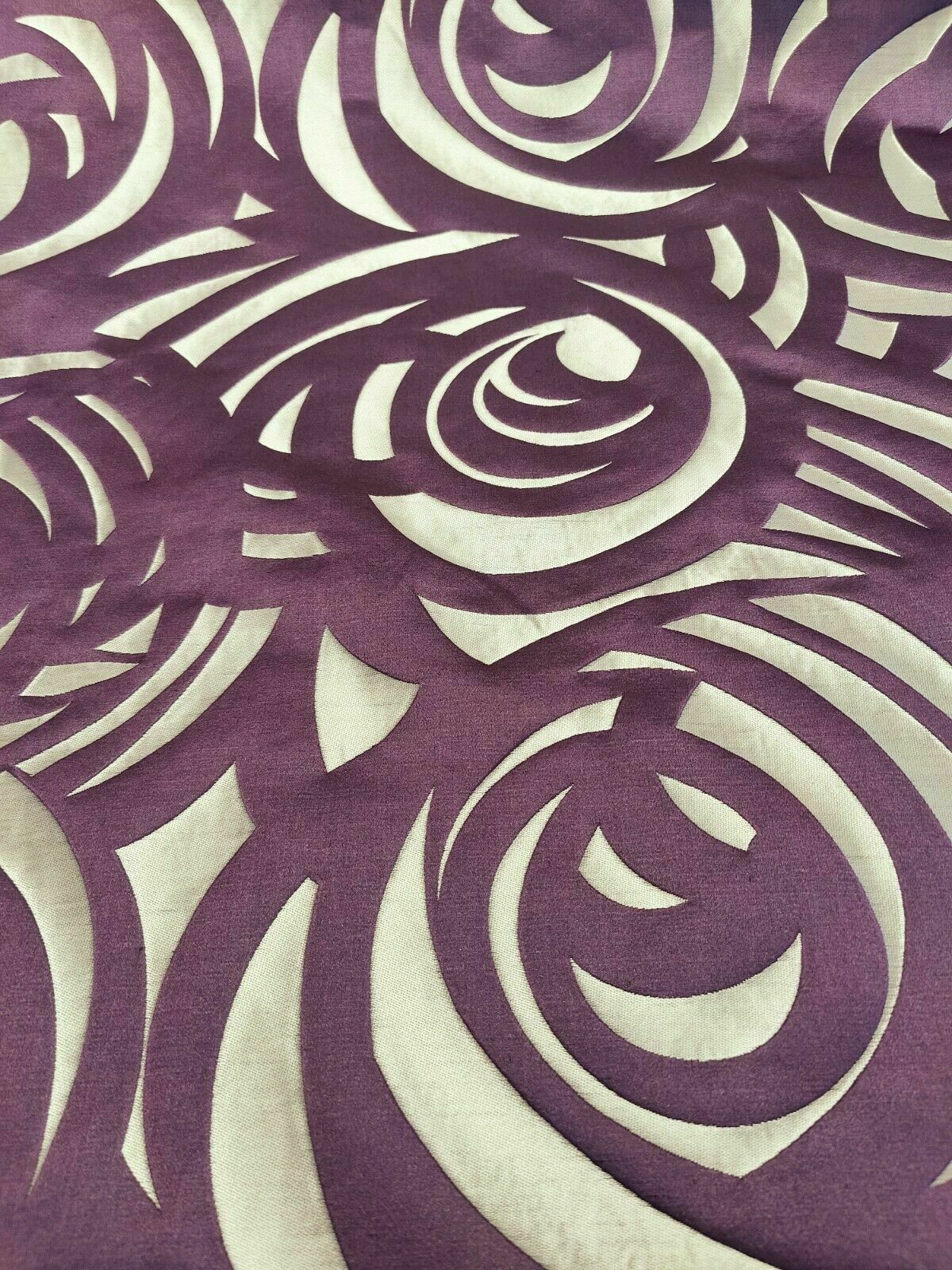 Harlequin Vortex Aubergine Curtain Fabric By The Metre