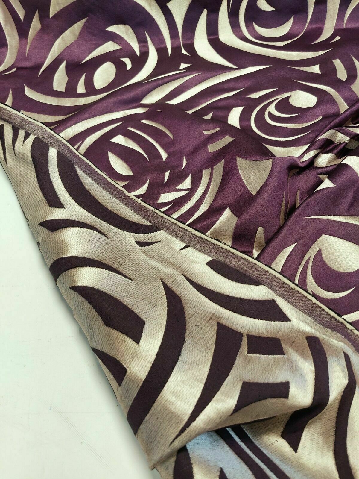 Harlequin Vortex Aubergine Curtain Fabric By The Metre