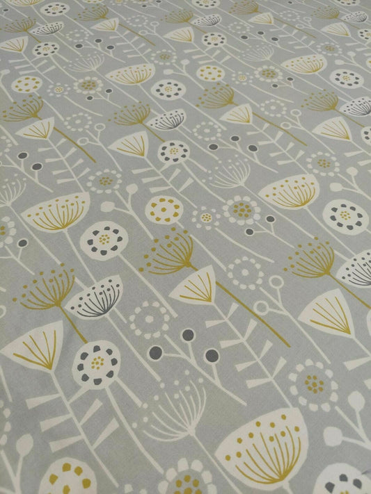 Fryetts Bergen Grey Curtain Upholstery Fabric 1 Metre