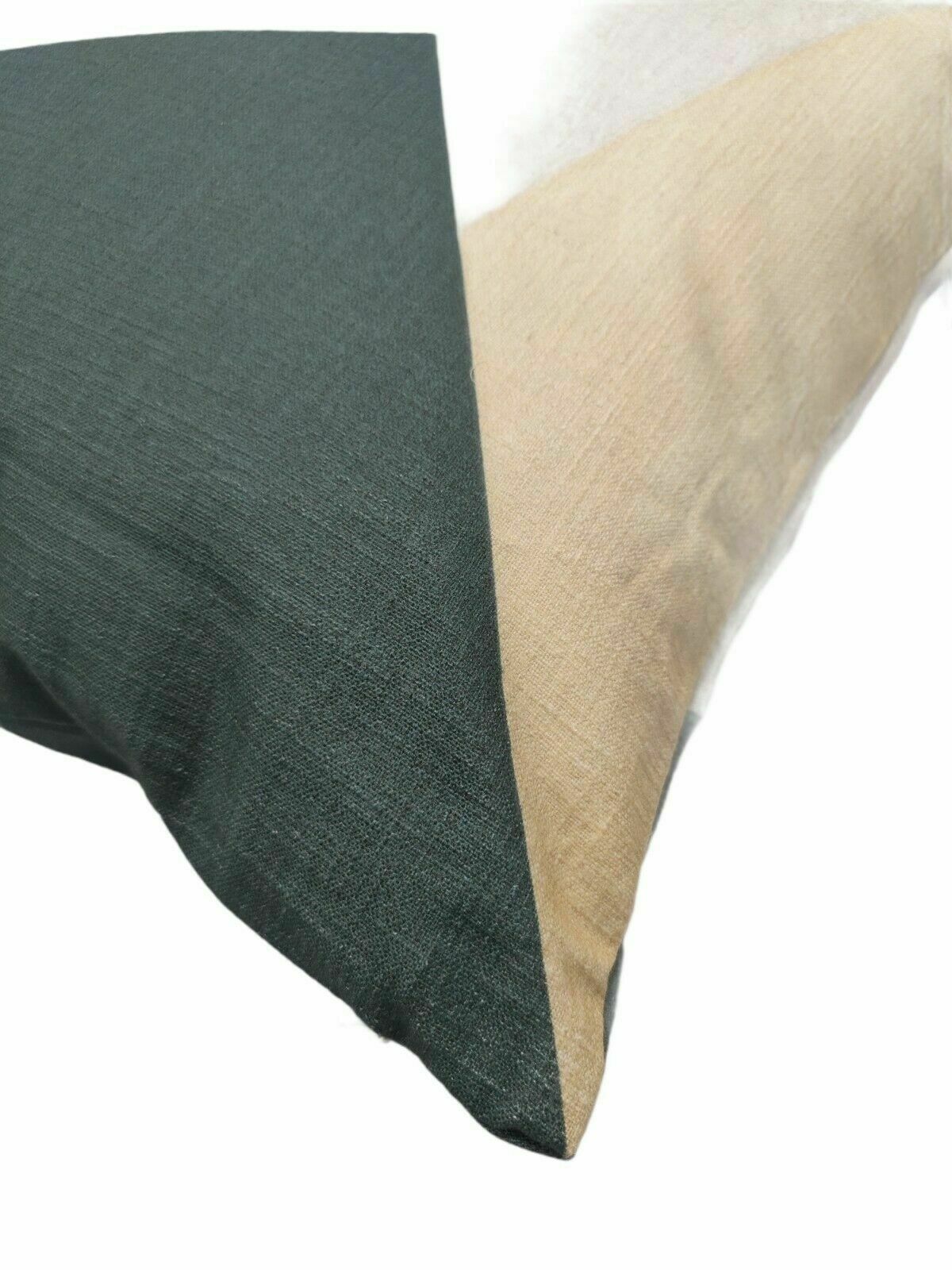 Geometric Green/Blue/Ochre 16" / 40cm Cushion Cover