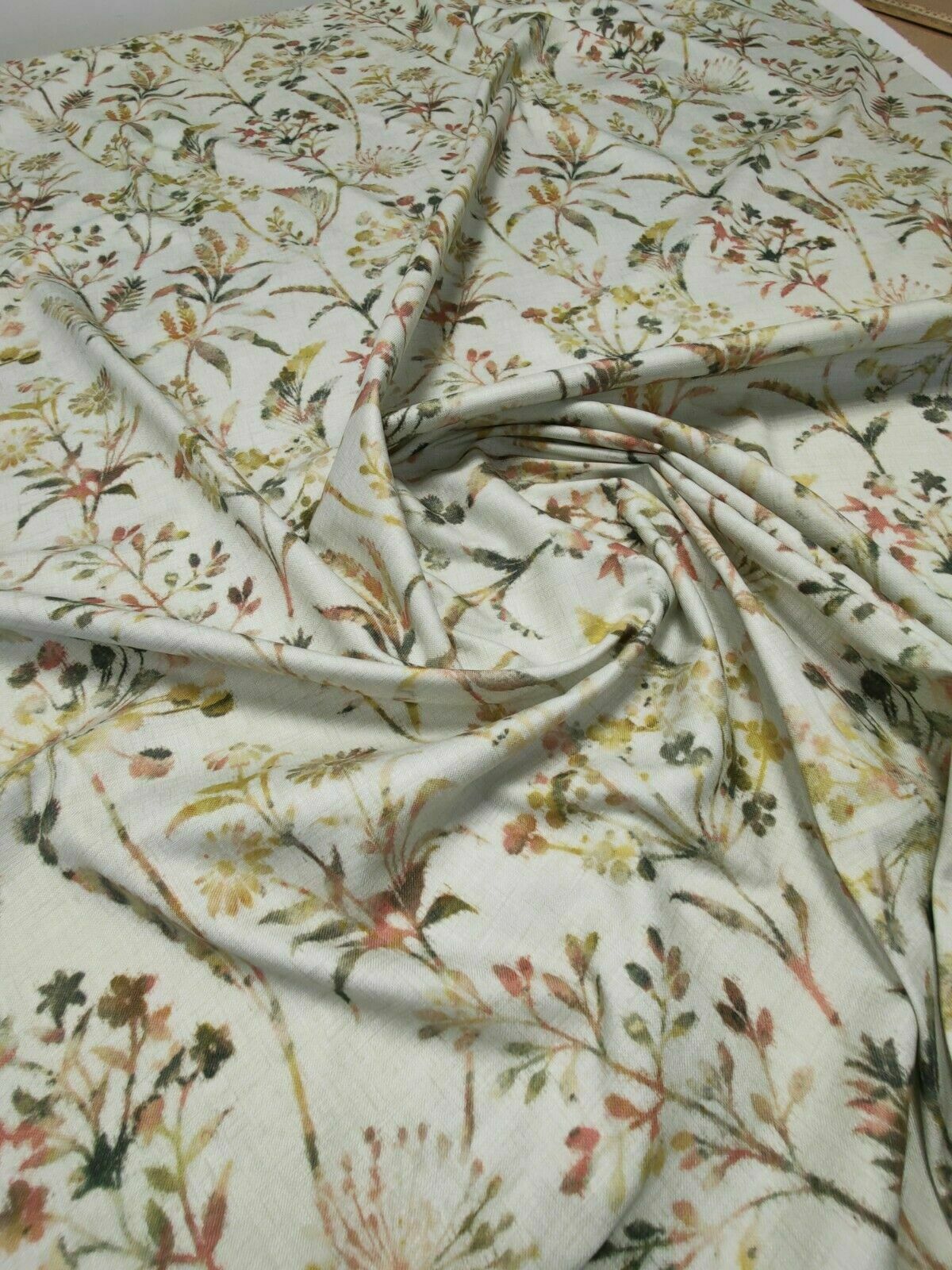 Porter & Stone Bilbury Teal Curtain Upholstery Fabric 1.1 Metres