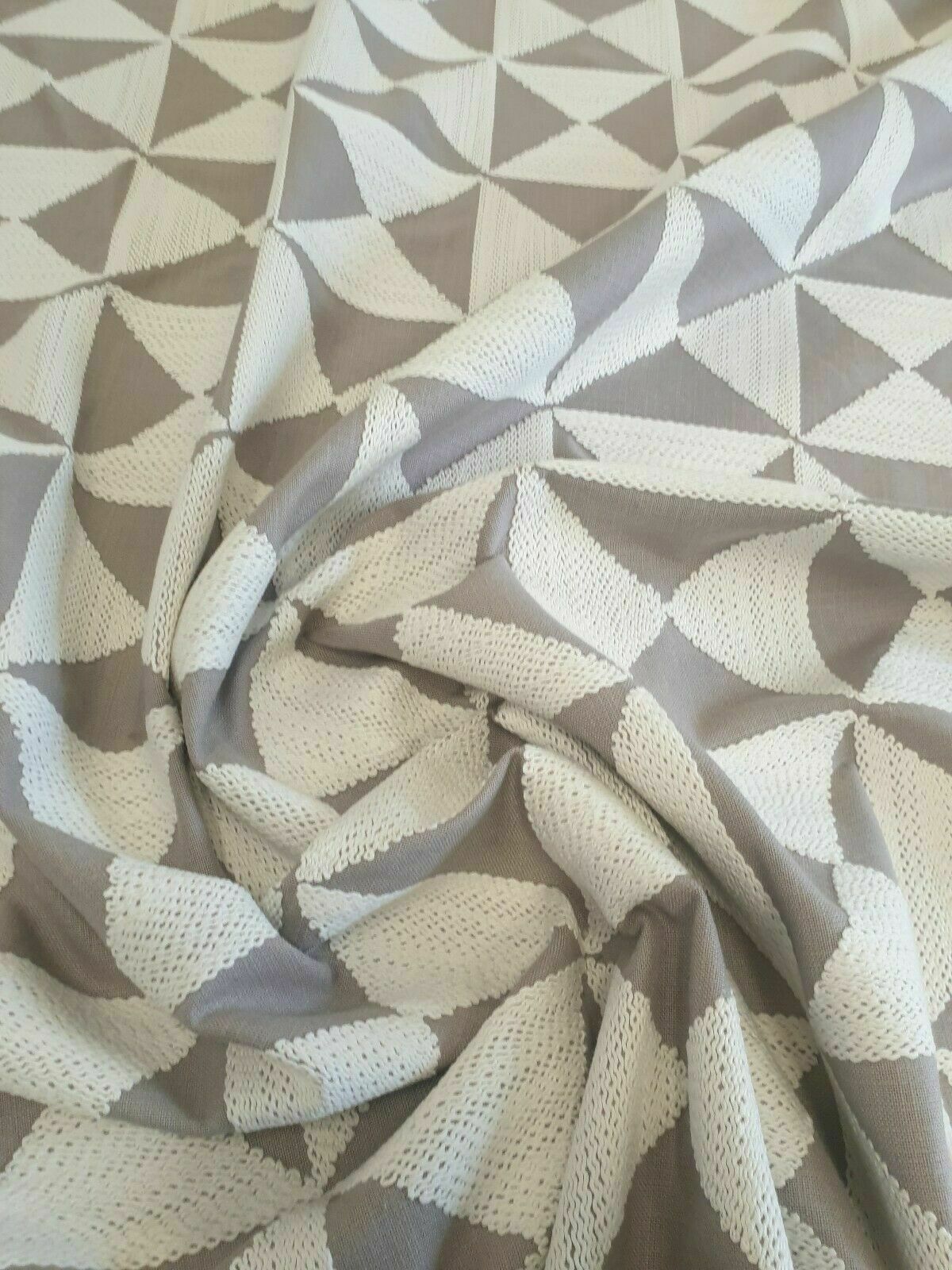 Clarke & Clarke Adisa Taupe Curtain Upholstery Fabric By The Metre