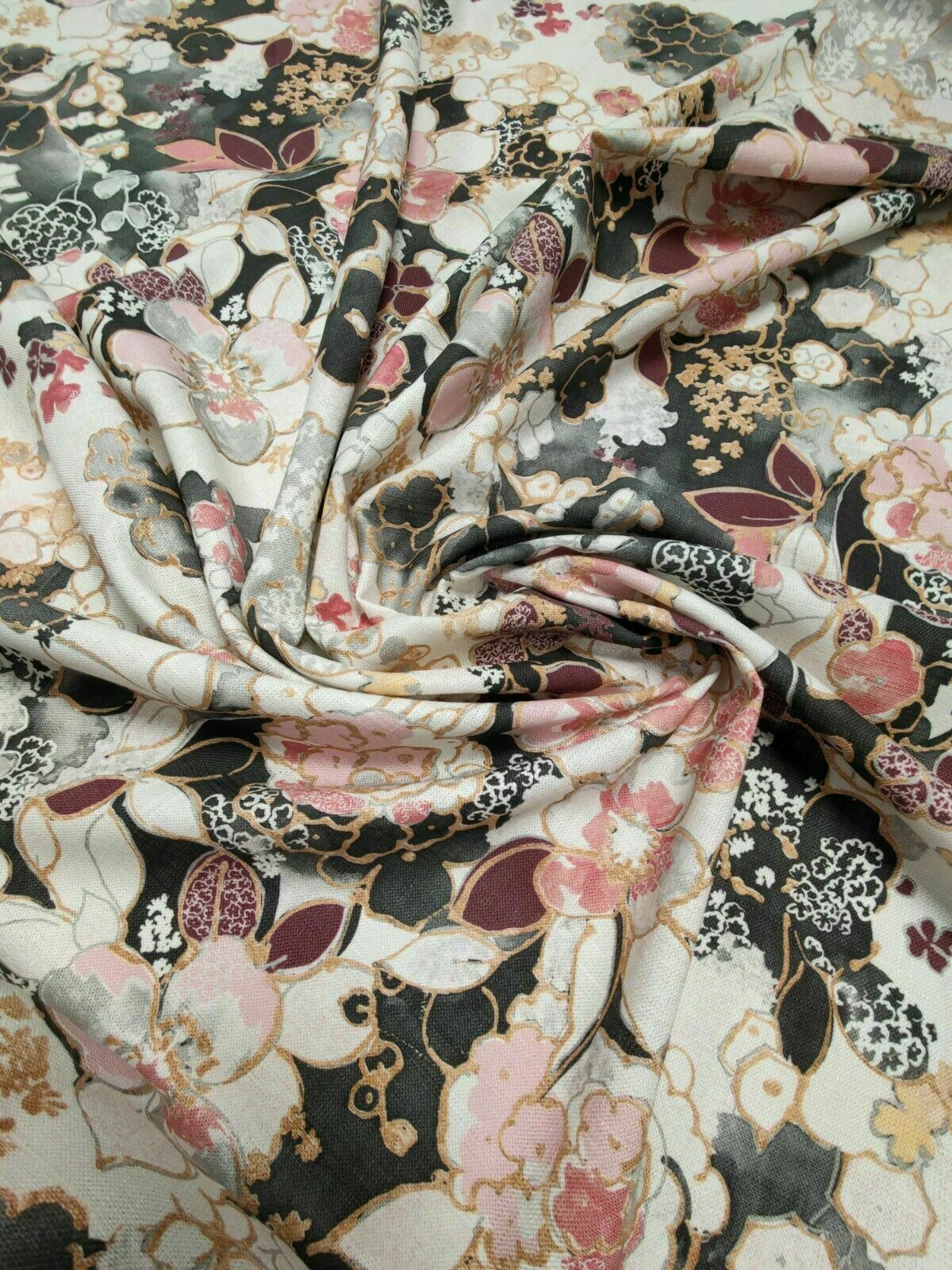 Edinburgh Weavers Brooke Blush Curtain Fabric By The Metre