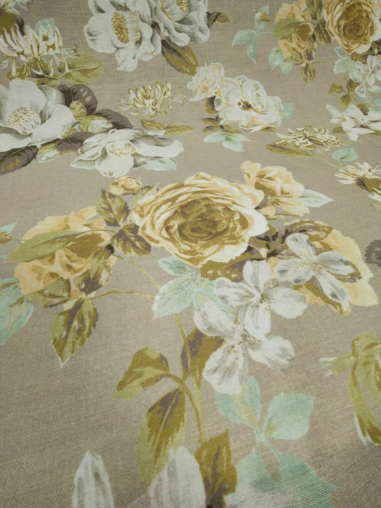 Edinburgh Weavers Evelyn Buttercup Curtain Fabric Per Metre
