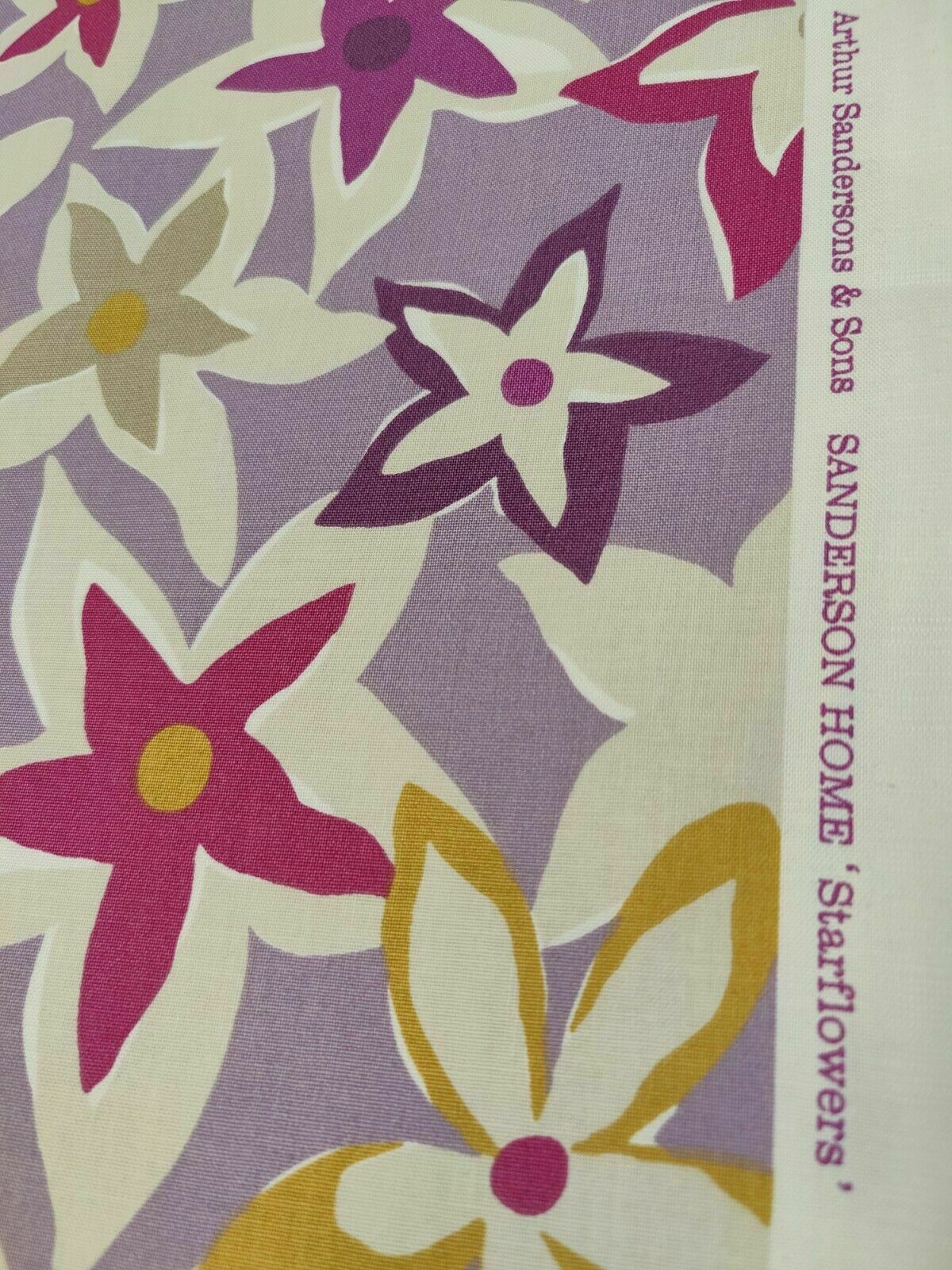 Sanderson Starflowers Berry/Multi Curtain Upholstery Fabric Per Metre