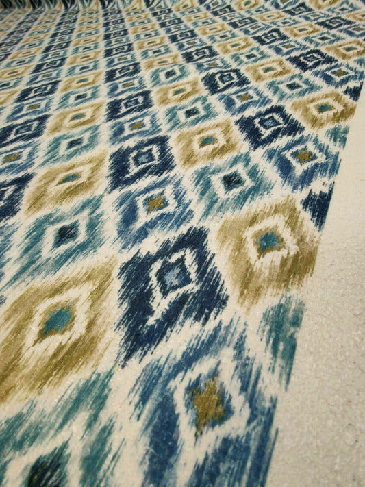 Art Of The Loom Geometric Chenille Heavy FR Upholstery Fabric By The Metre
