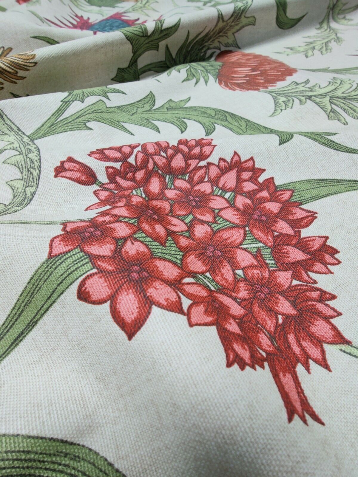iLiv Acanthium Garnet Curtain Upholstery Fabric ByThe Metre