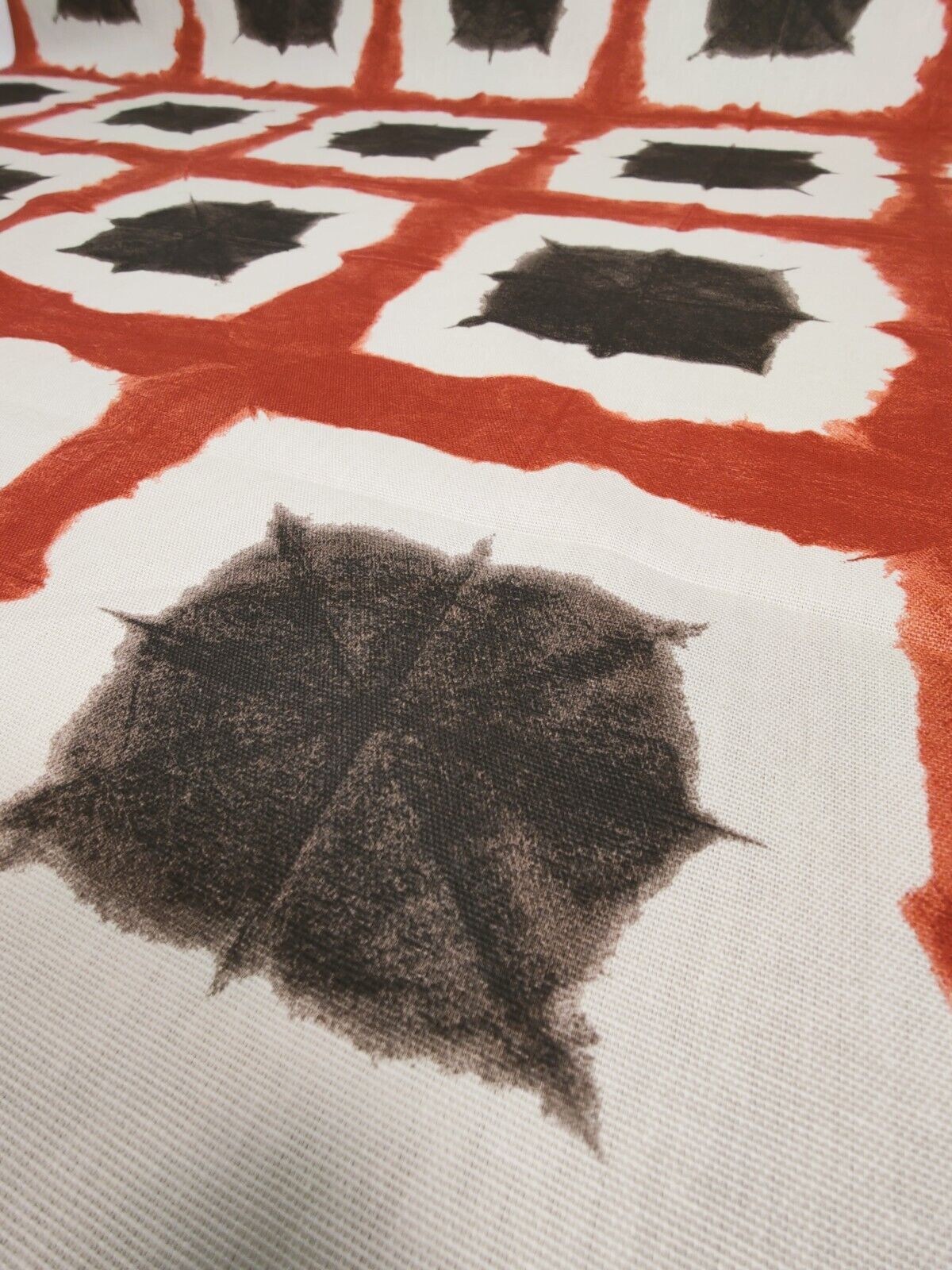 Scion Shoji Terracotta/Chocolate Curtain Fabric By The Metre