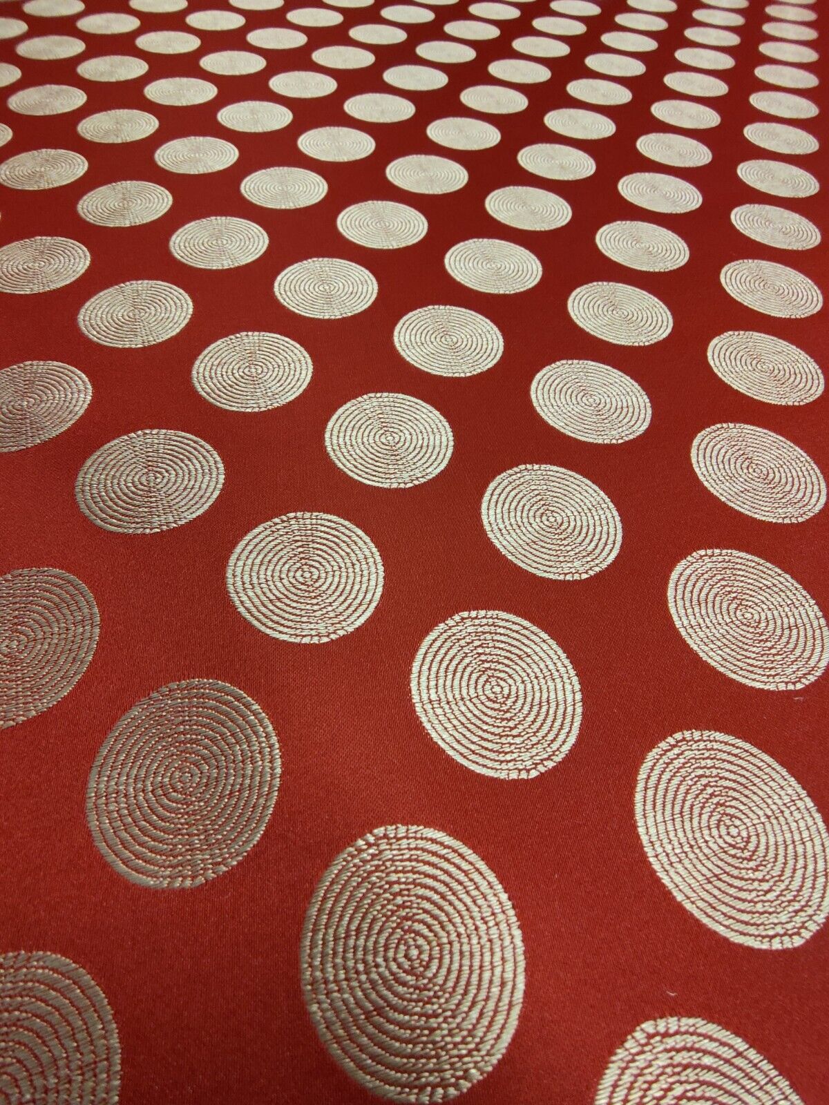 Spotty Red Curtain Fabric By The Metre