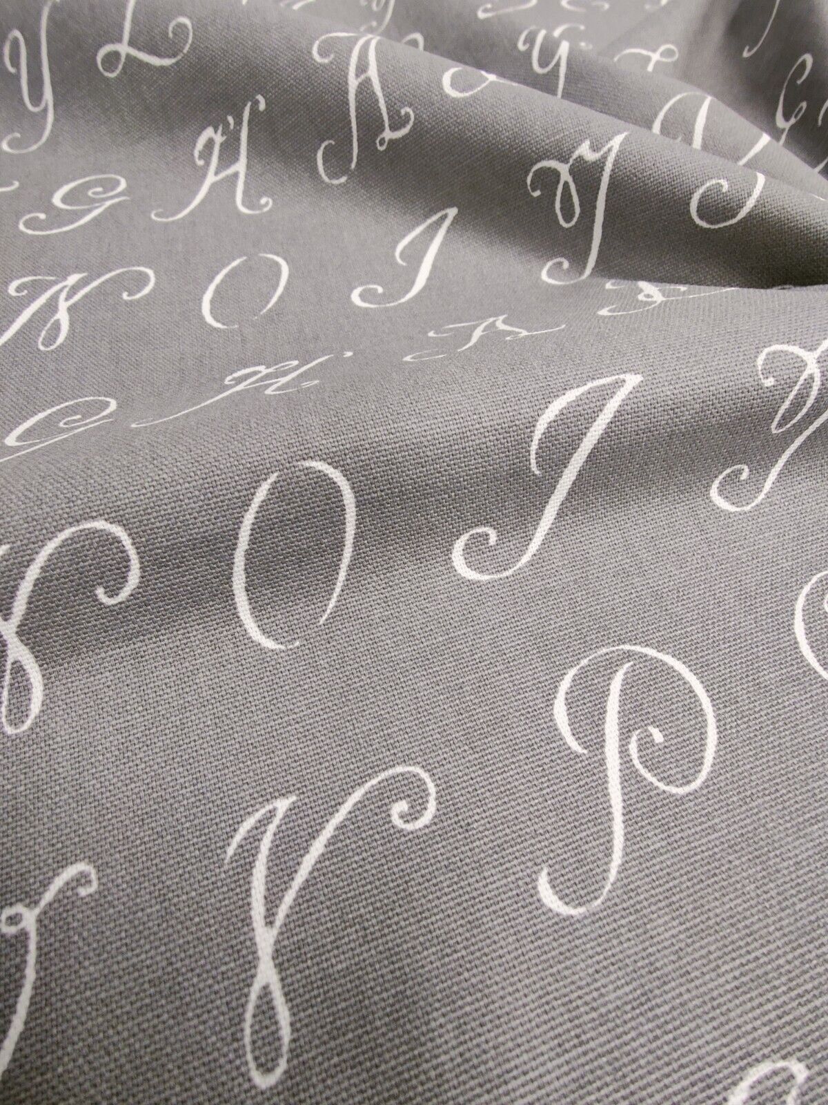 Studio G ABC Grey Curtain Fabric By The Metre