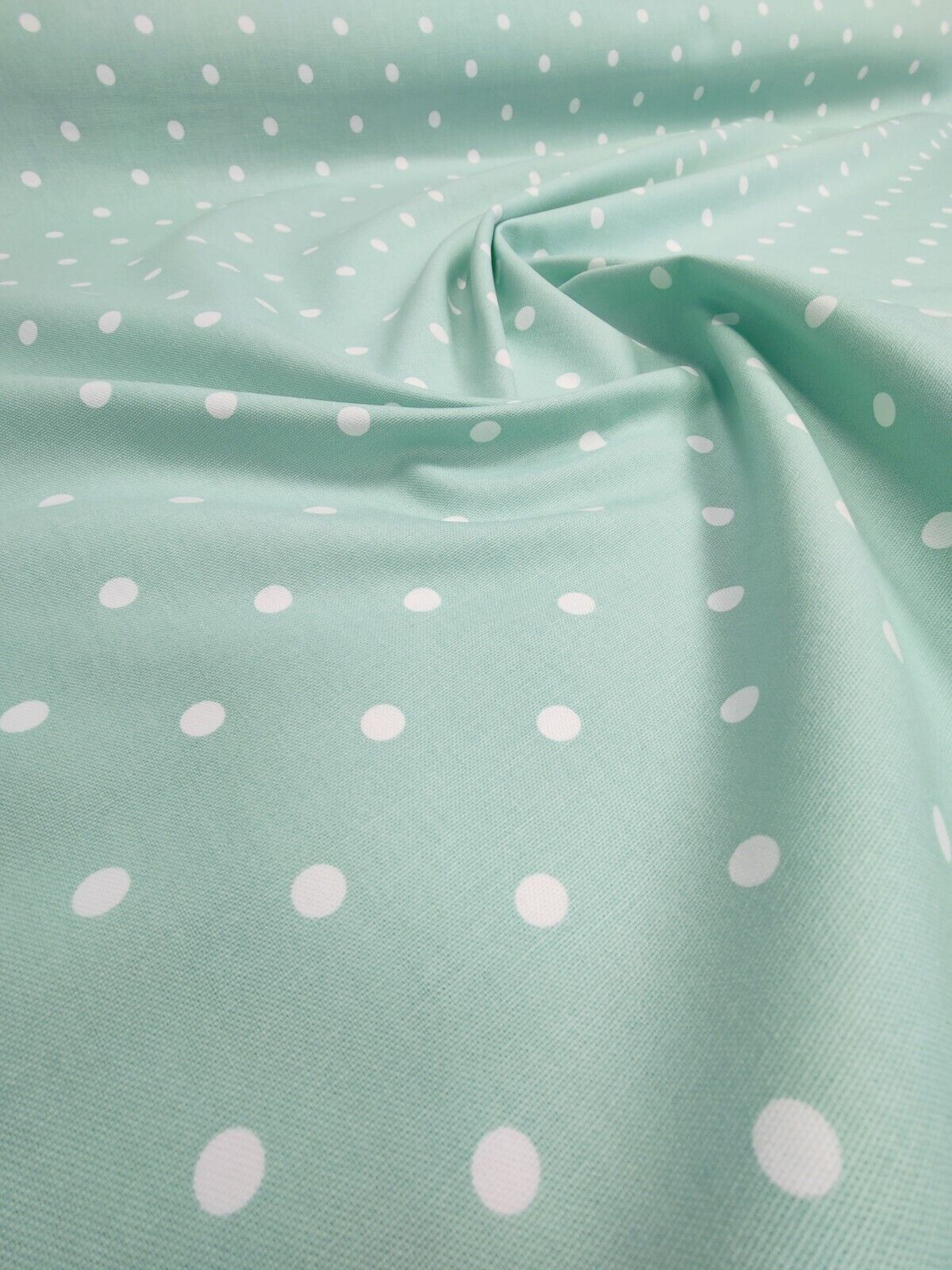 Studio G Dotty Green Curtain Fabric By The Metre