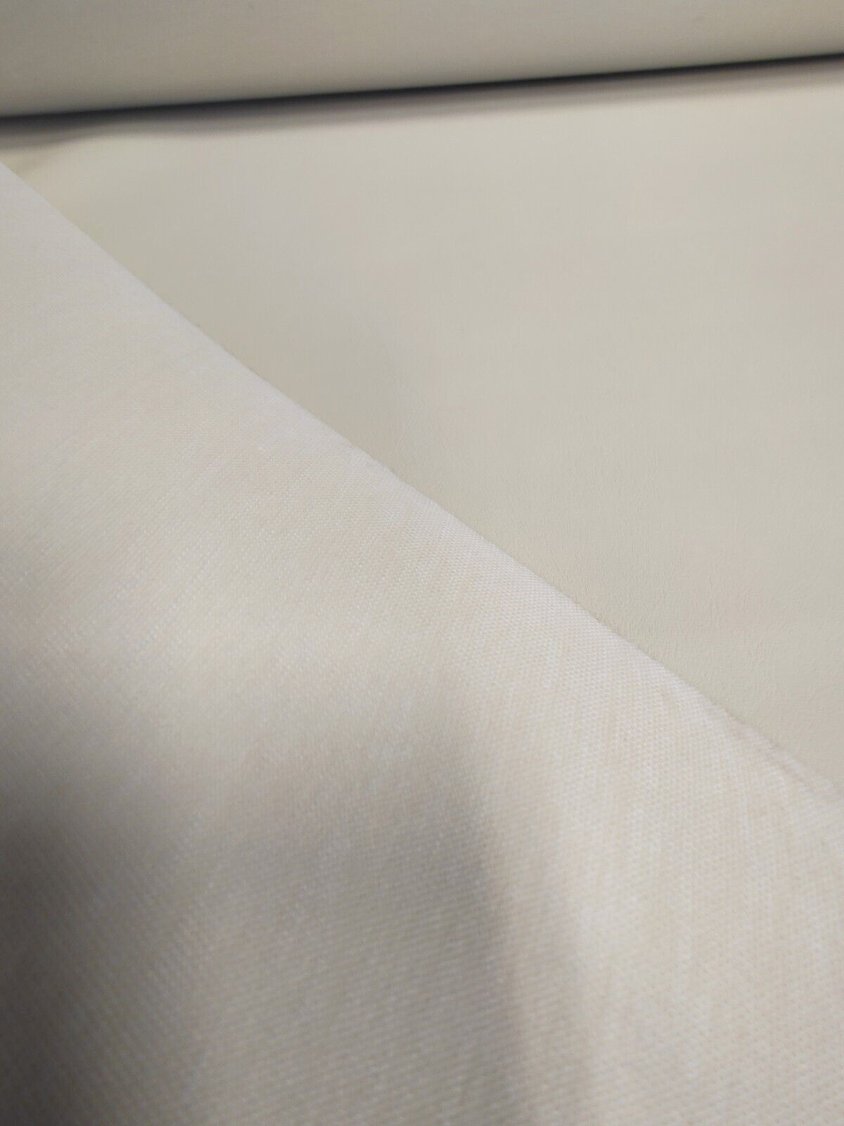 Cream Plain Vinyl Upholstery Fabric By The Metre